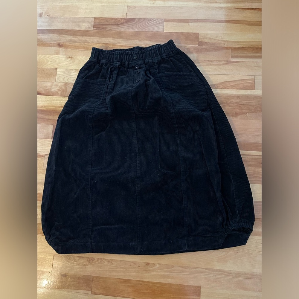 Black Corduroy Maxi Skirt - Classic Women's Maxi